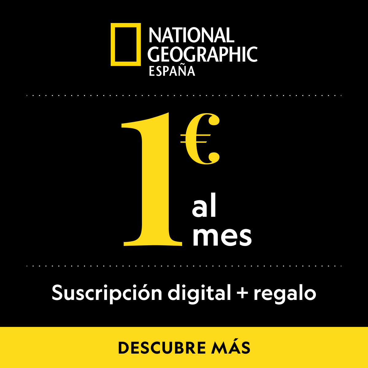 Banner de National Geographic con el logo y un fondo que evoca la naturaleza y la ciencia.