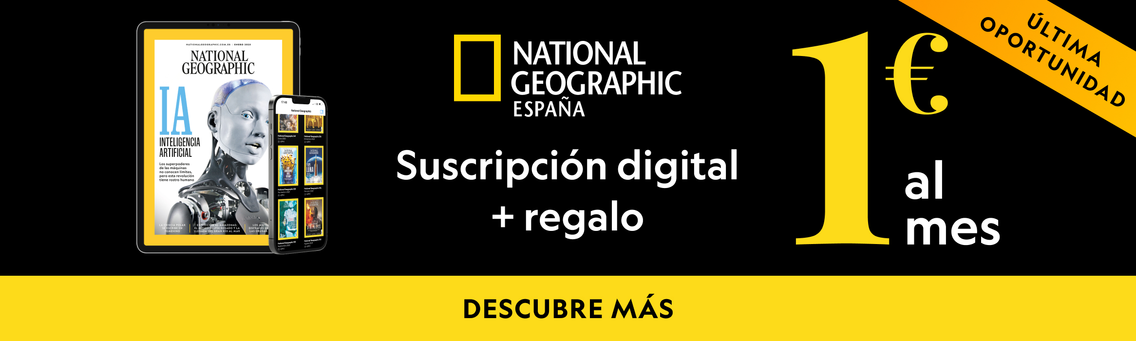 Suscríbete por 1€ al mes