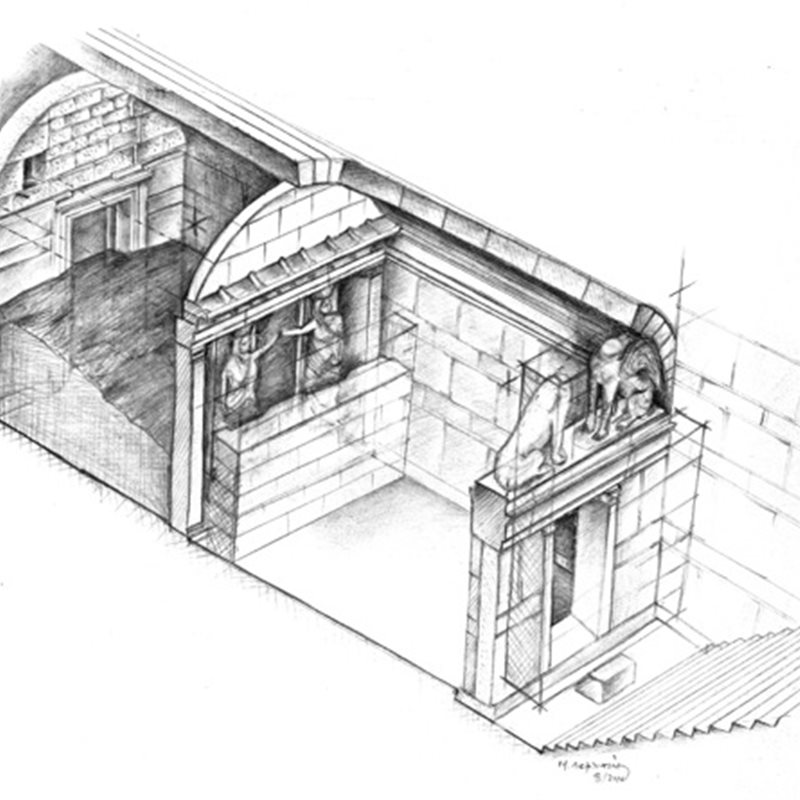 Acceden a la tercera cámara de la tumba de Anfípolis