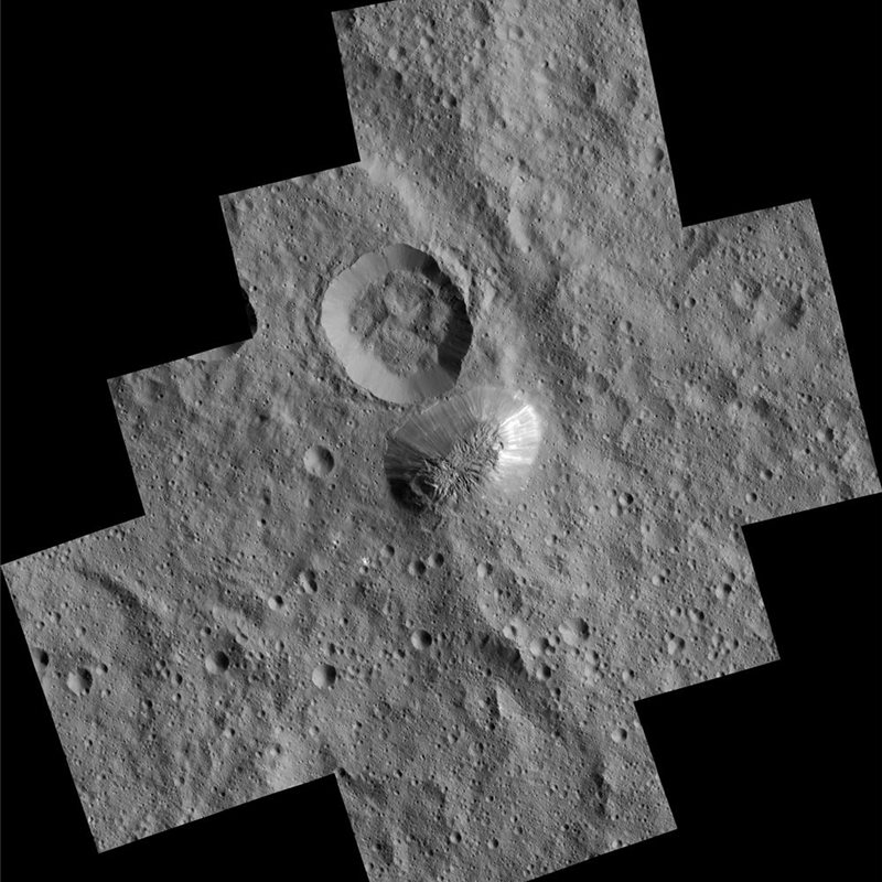 Observan una montaña enigmática en el planeta enano Ceres