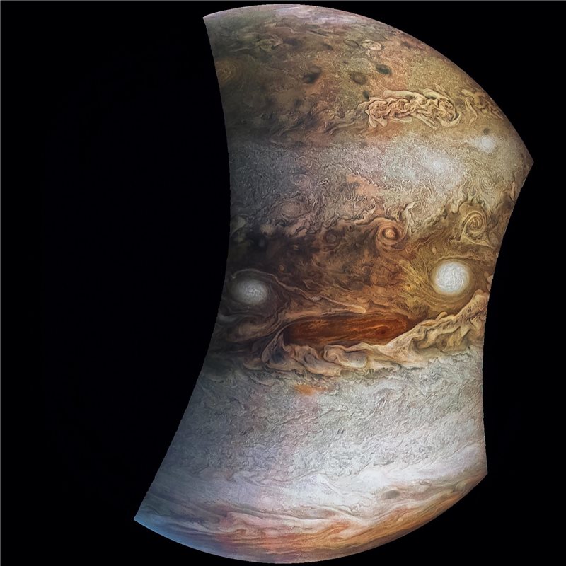 La cara monstruosa de Júpiter