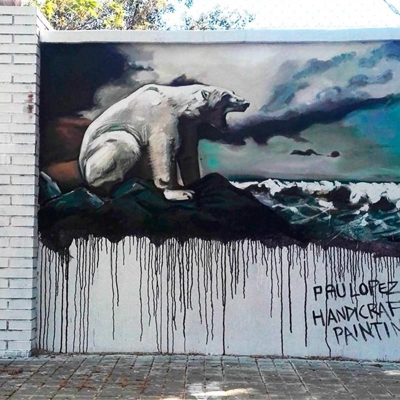 Un muro de grafiti para salvar el Ártico