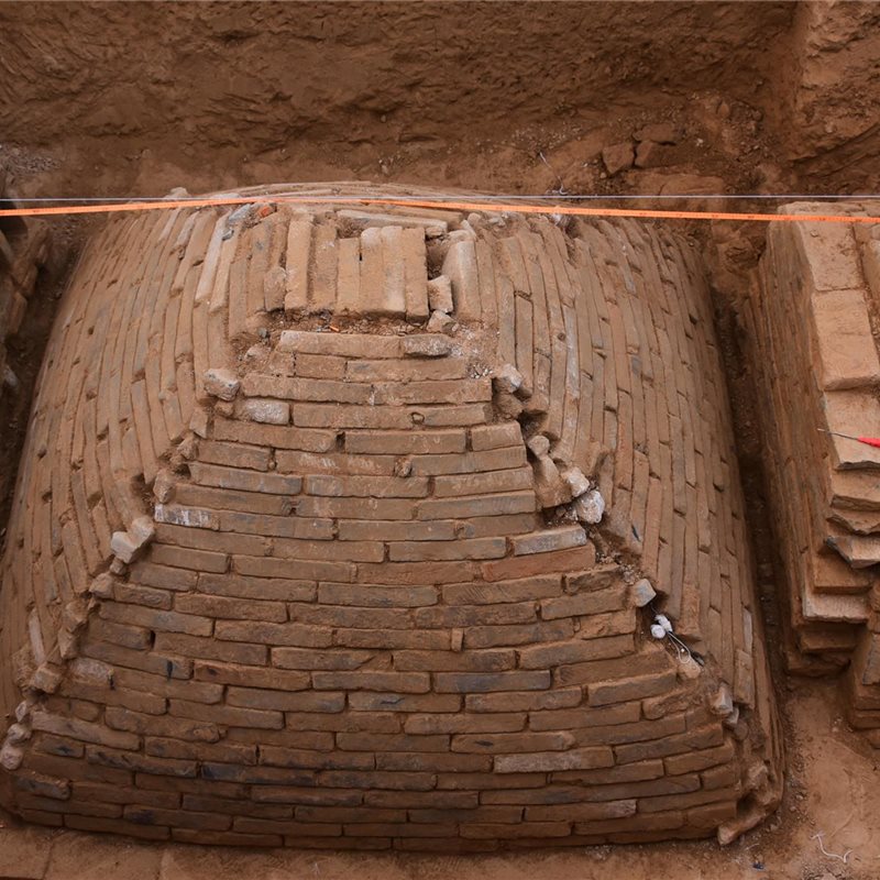 Aparece una tumba piramidal de la dinastía Han durante unas obras en China