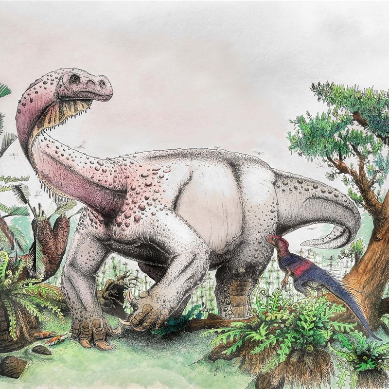 Un dinosaurio gigante que vivió a comienzos del Jurásico en el supercontinente Pangea