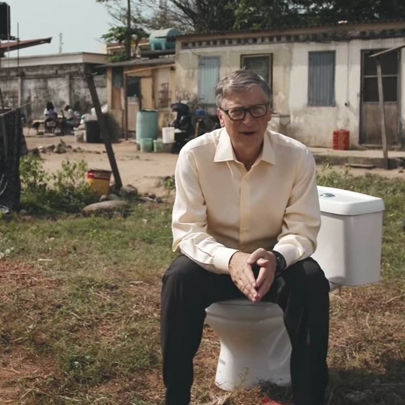 Bill Gates presenta un inodoro que funciona sin agua