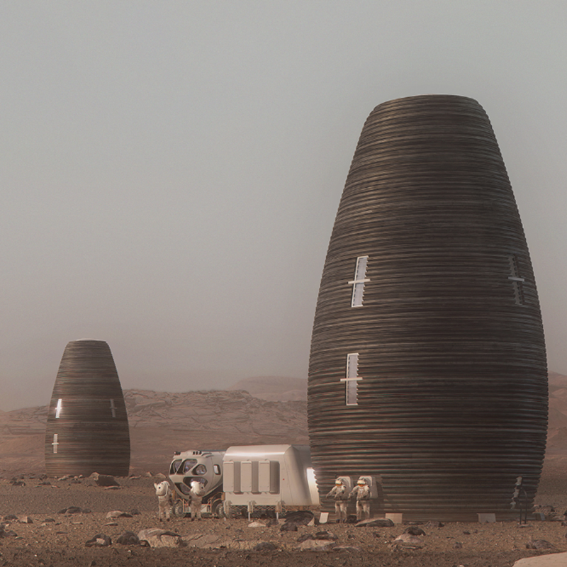 Así serán las casas impresas en 3D que se construirán en Marte