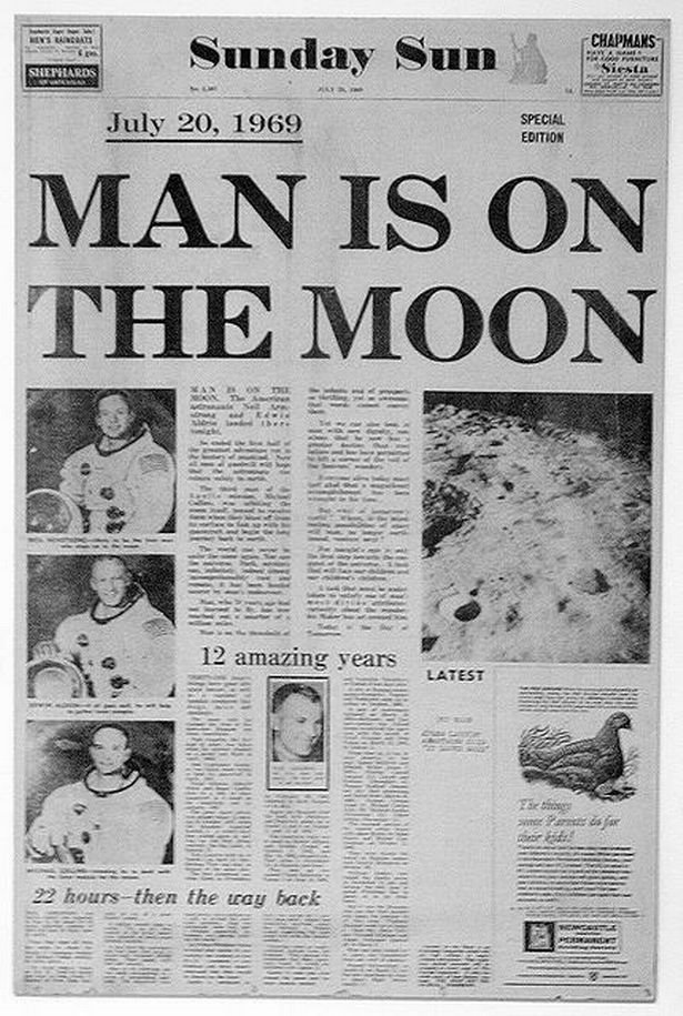 Extra! ¡Extra! ¡El hombre ha pisado la Luna!