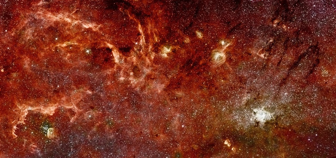 Imagen en infrarojo del centro de la Vía Láctea