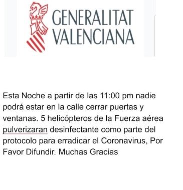 Anuncio falso con logotipo de la Generalitat Valenciana