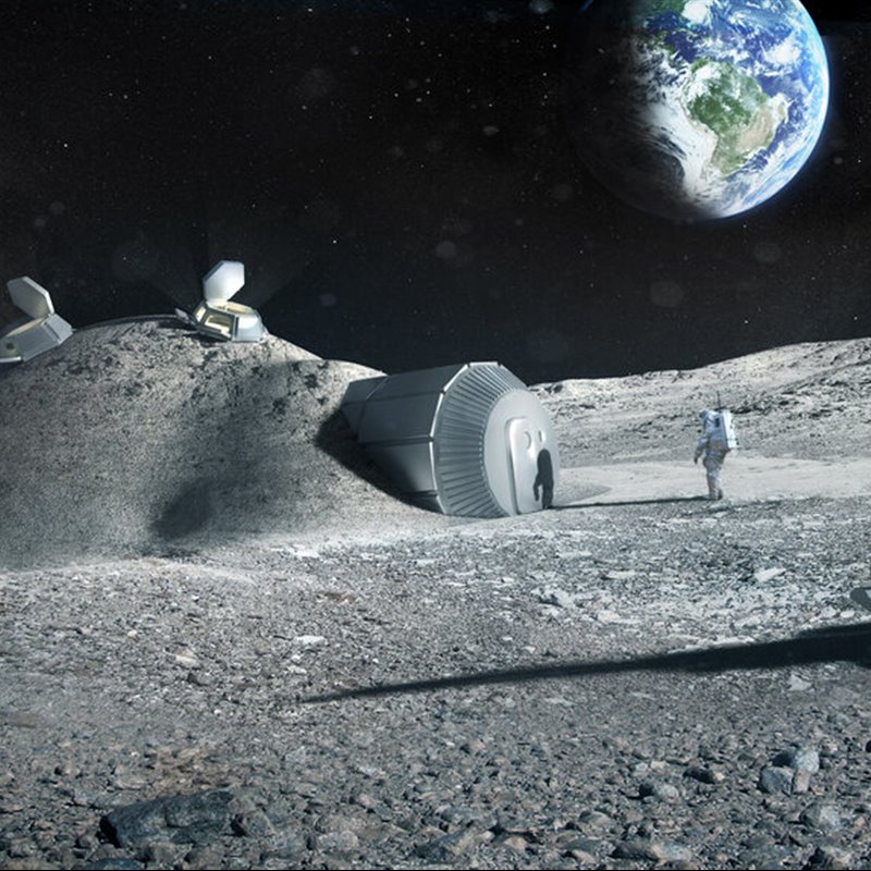 La ESA está trabajando para conseguir instalar bases lunares habitables.