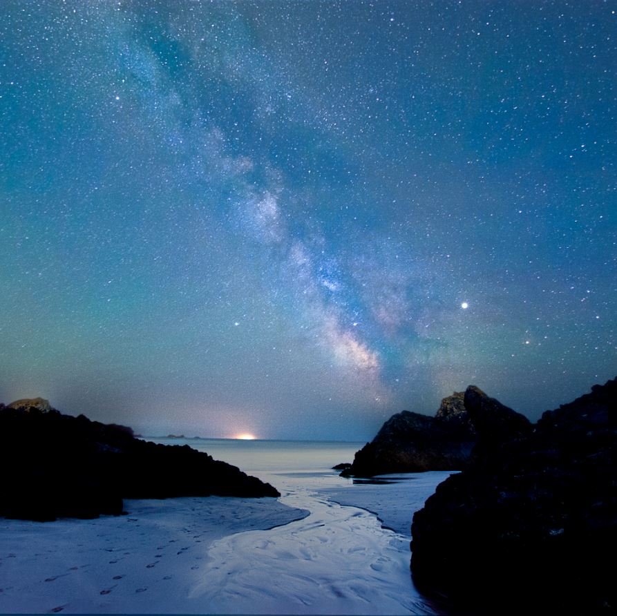 Kynance Cove under the Milky Way