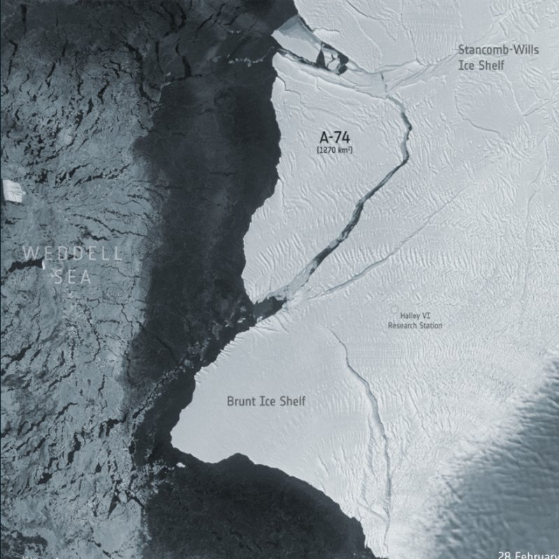 Un iceberg del doble de superficie que Madrid se desprende de la Antártida