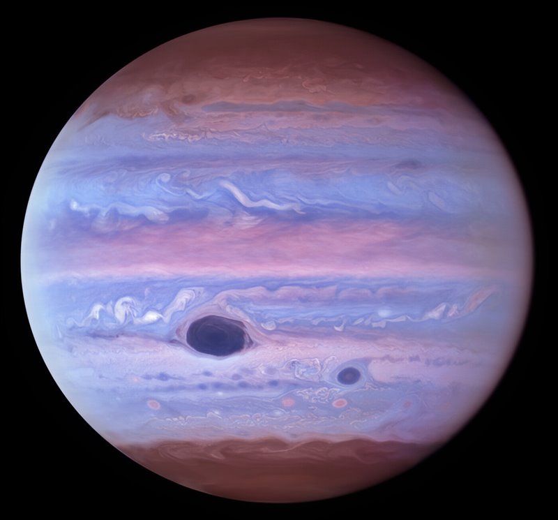 Júpiter en luz ultravioleta