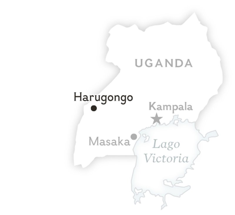 Mapa ubicación Harugongo, Uganda.