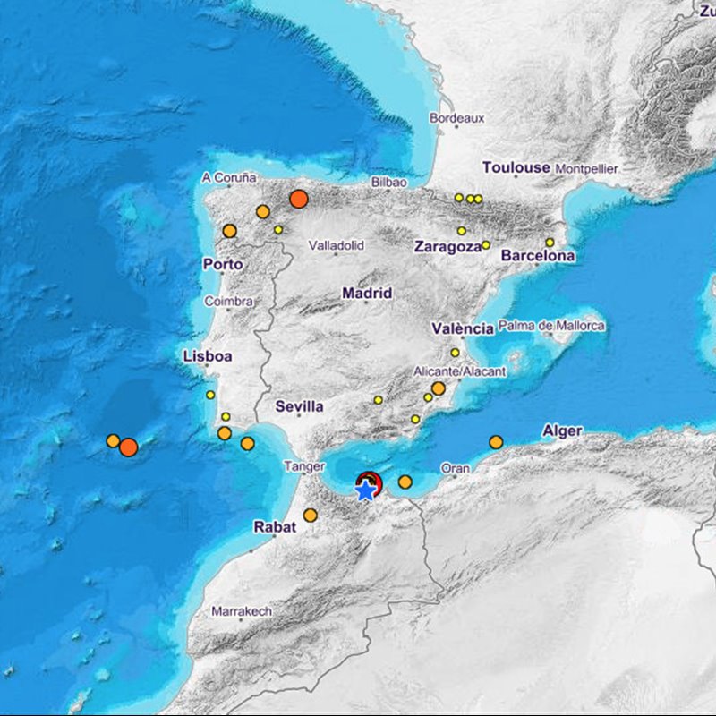 Detectado un terremoto de magnitud 5 en el Mar de Alborán que se ha notado en Almería y Málaga