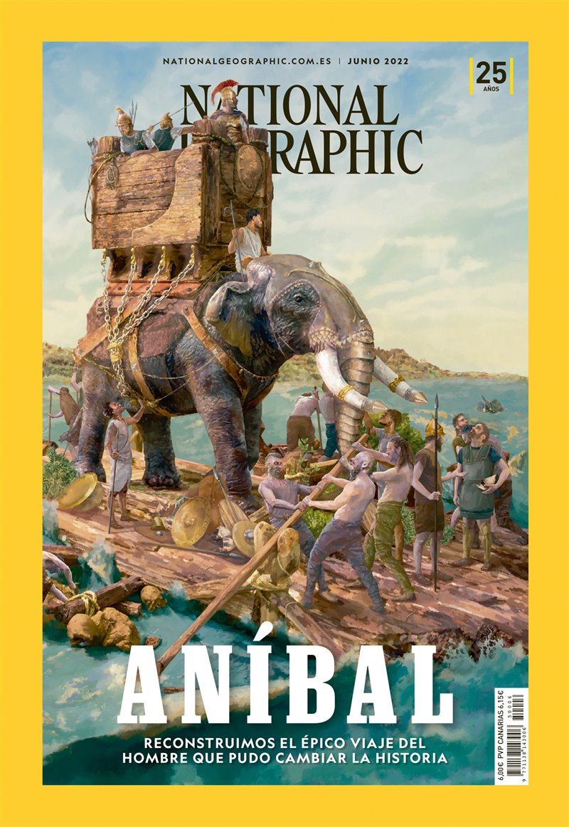 Ilustración digital de la portada de junio de National Geographic y publicada también en el artículo «Aníbal, el hombre que pudo cambiar la historia».