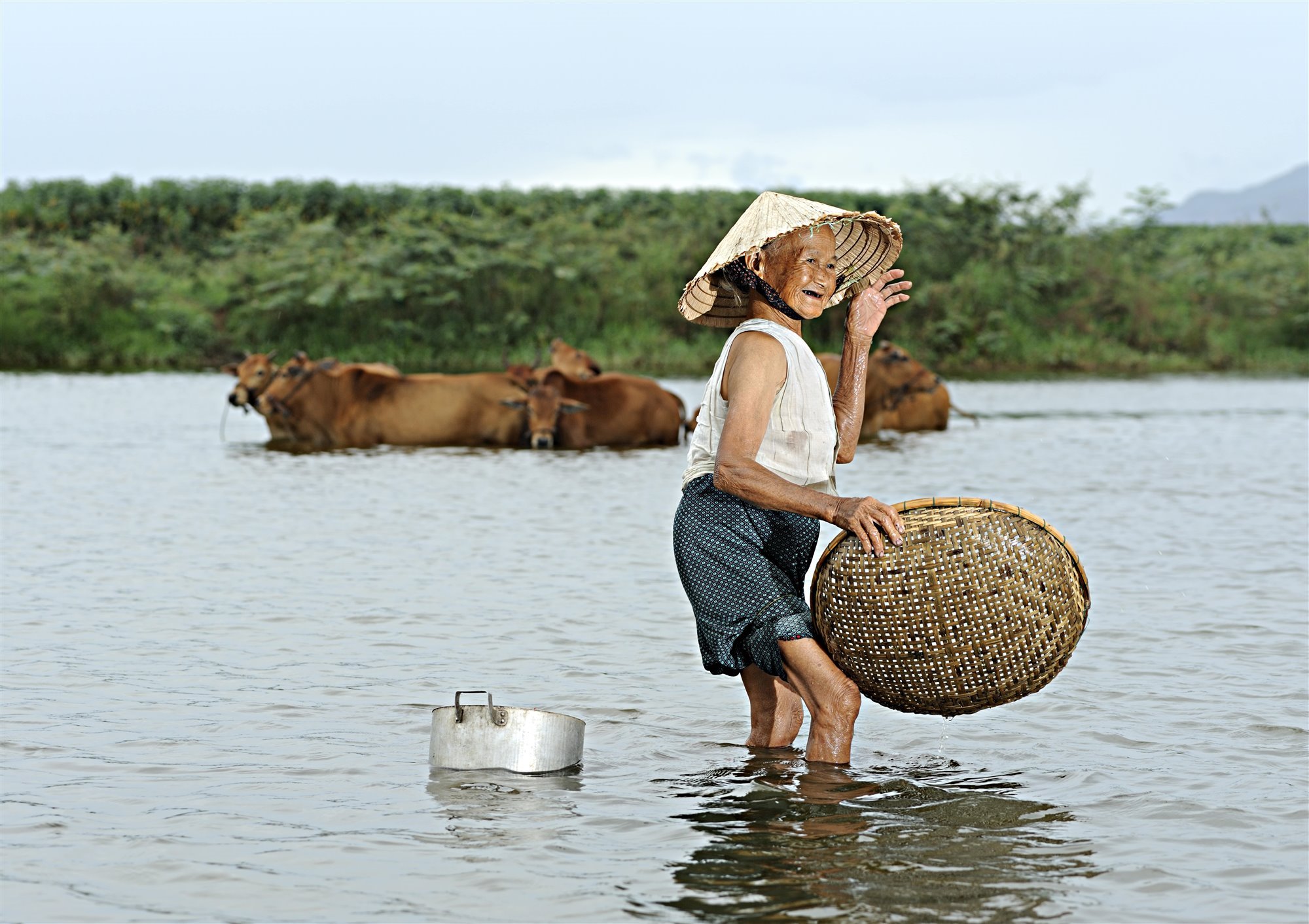 Sitting for Shellfish in the Gulf of Tonkin, Vietnam