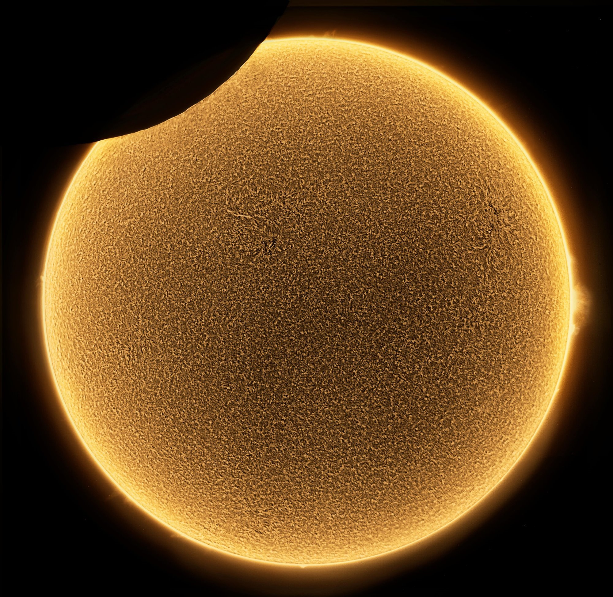 Partial eclipse of the Sun in H-alpha