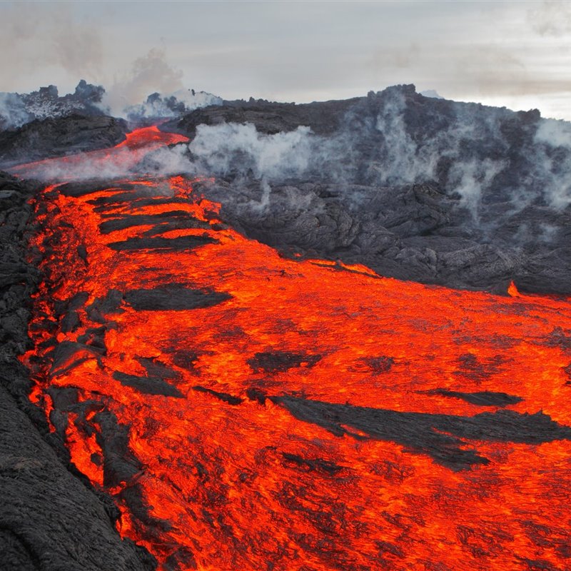 Volcán Kamchatka en erupción