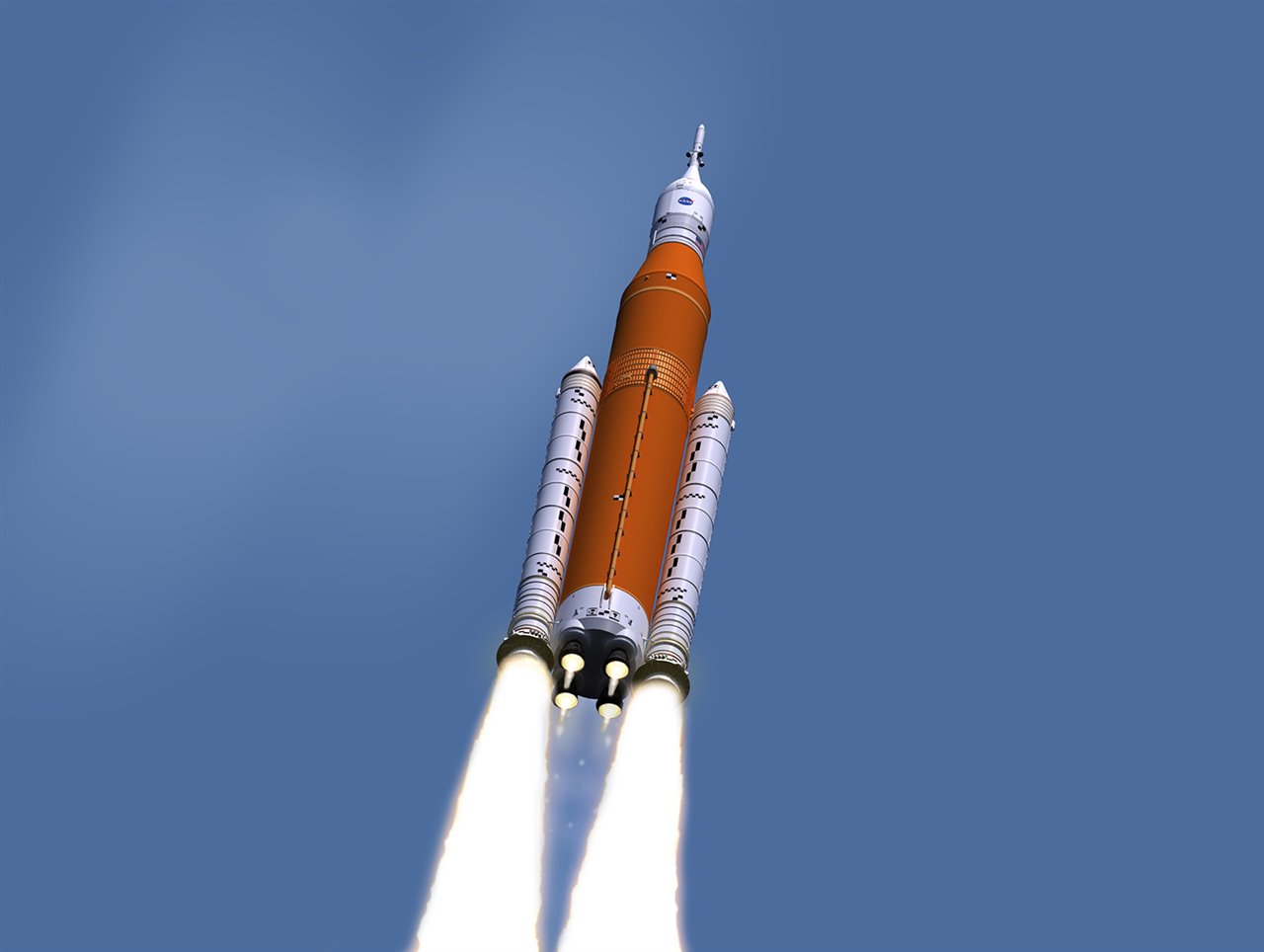 Despegue del cohete espacial SLS de la NASA desde el Centro Espacial Kennedy de Florida
