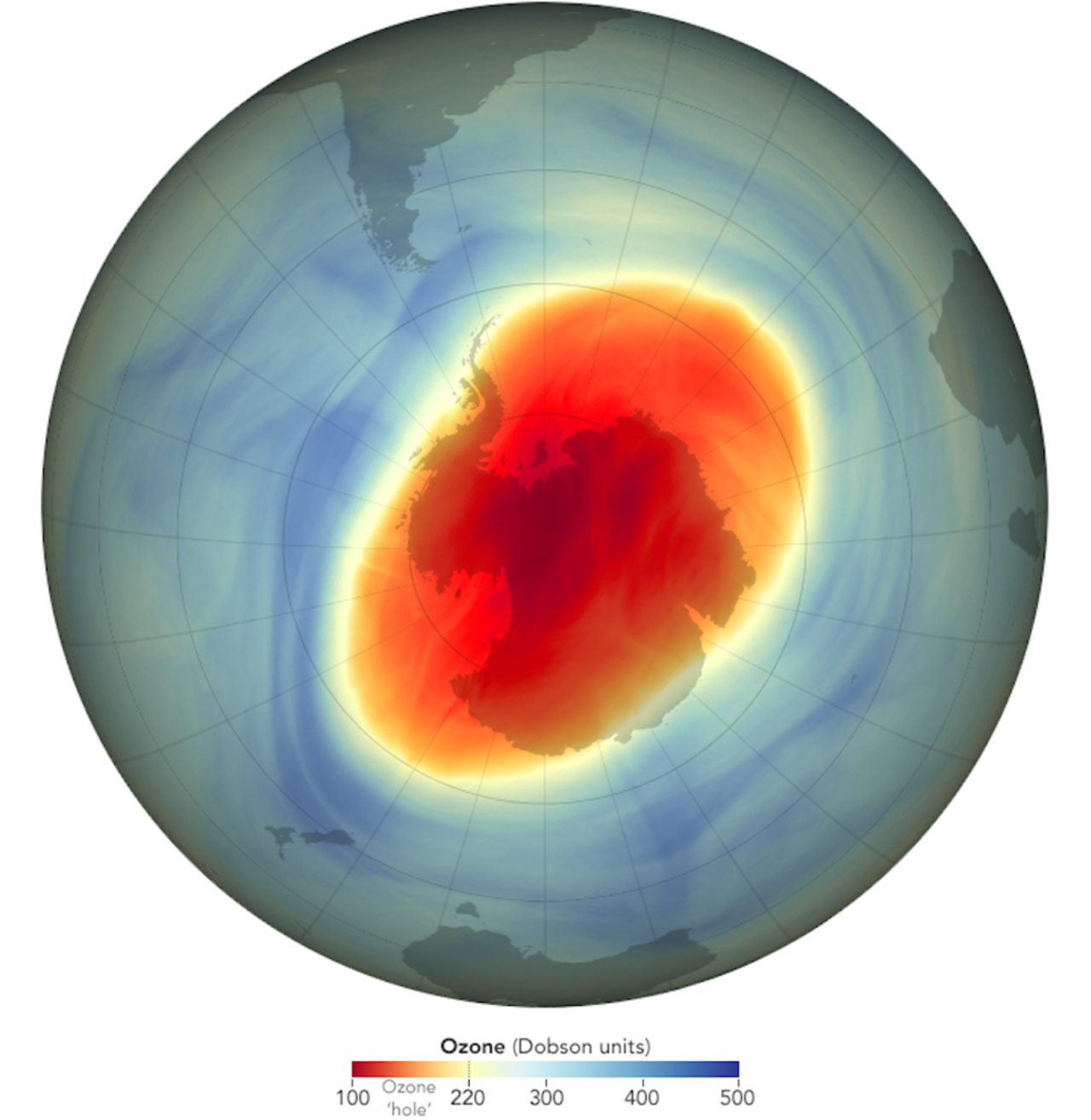 Agujero de la capa de ozono en 2022