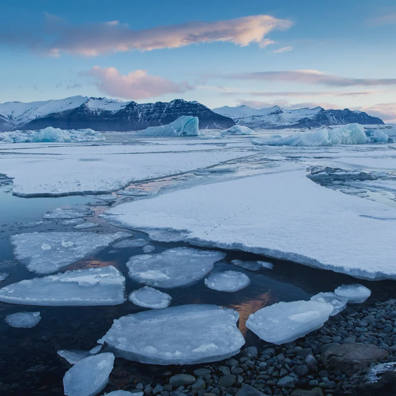 La laguna glaciar de Jokulsarlon, Islandia