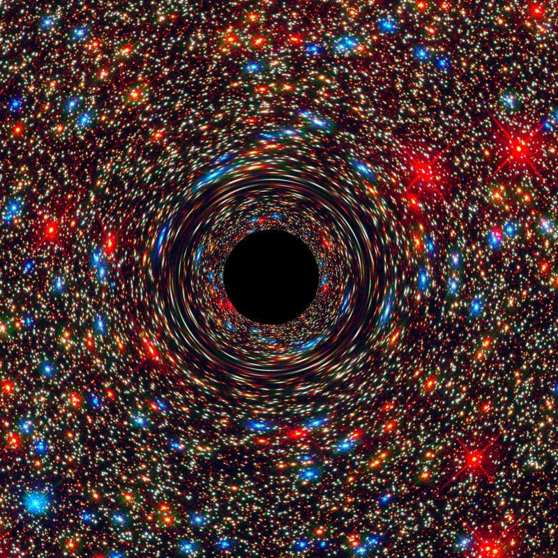 Agujero negro supermasivo en el centro de la galaxia