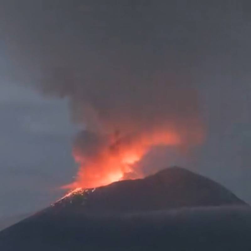 Así fue la impresionante erupción del volcán Popocatépetl en México