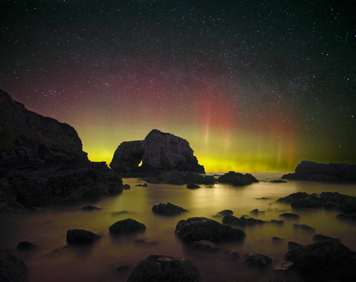 Aurora Over the Great Pollet Sea Arch