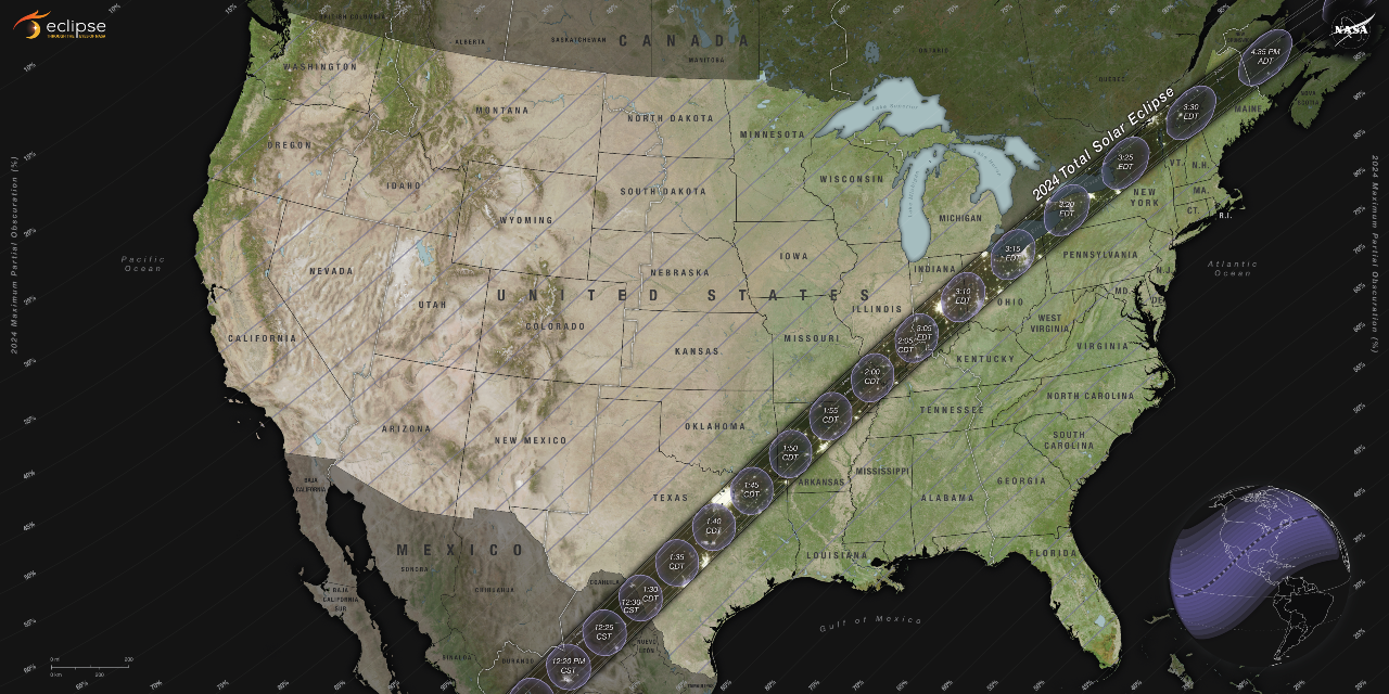 Eclipse Solar Abril 2024 Mapa Jan Delores
