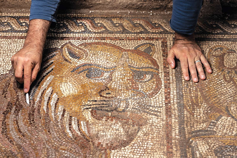 Mosaico de un león