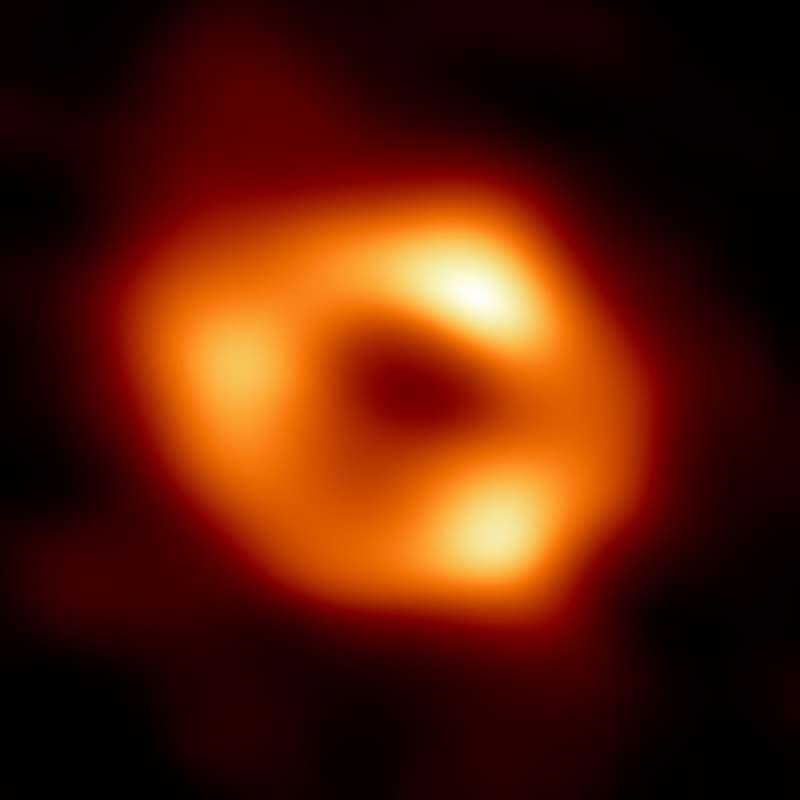 Imagen del agujero negro Satigario A* situado en el centro de nuestra galaxia, la Vía Láctea.