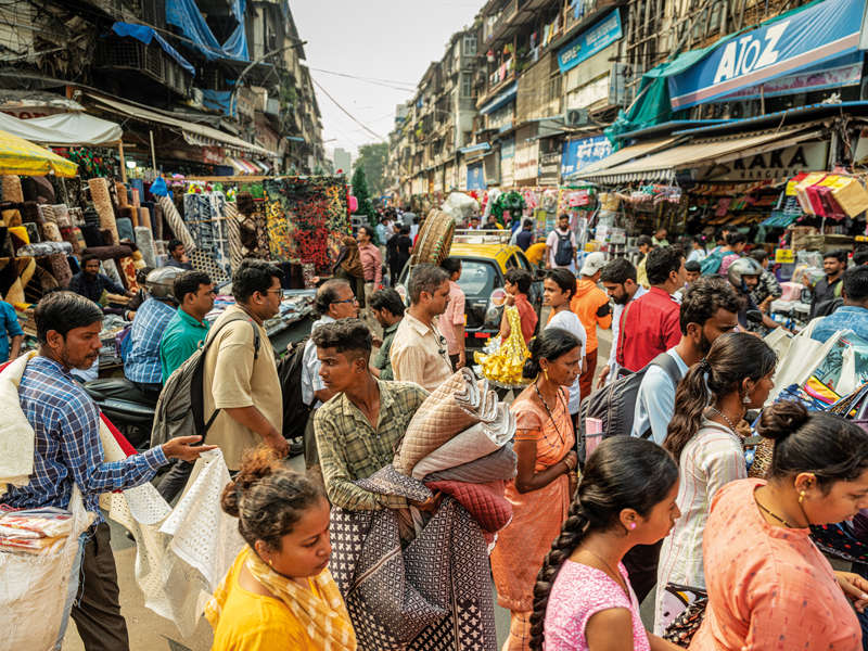 Mercado de tejidos Mangaldas de Mumbai