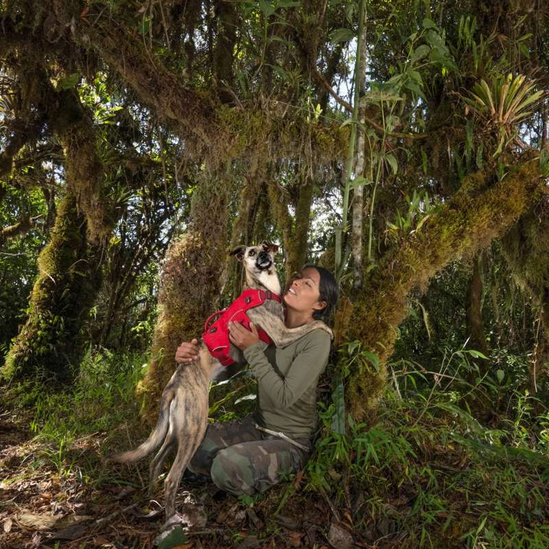 Esta bióloga y su perra rastreadora ayudan a proteger a los osos de los Andes