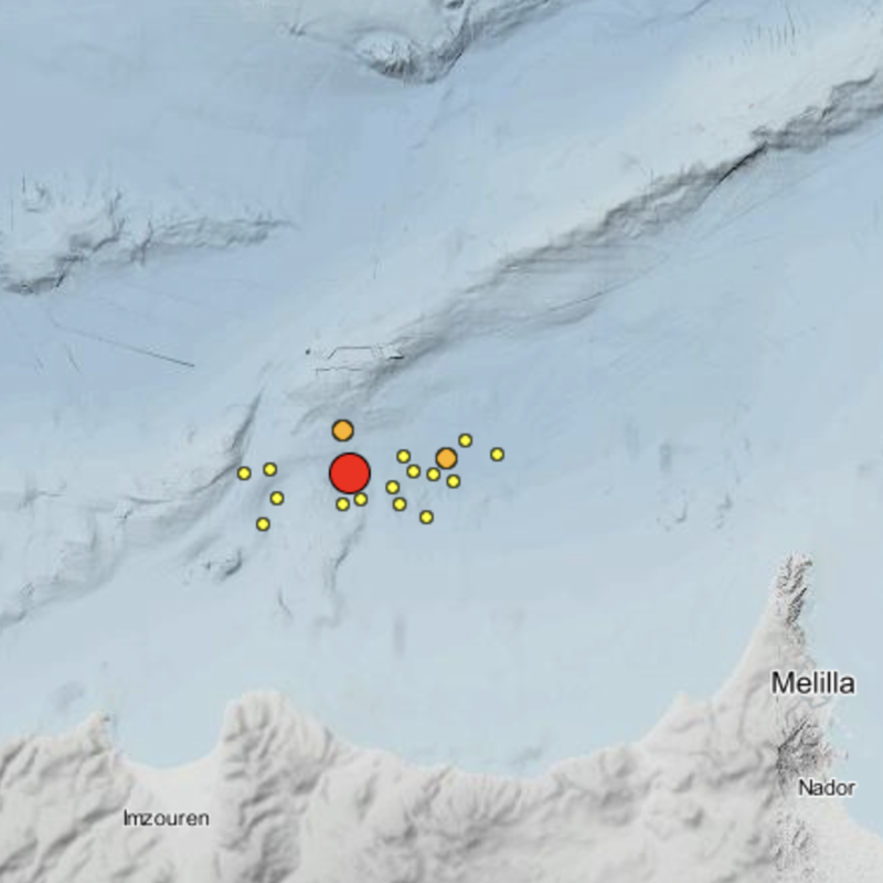 Un terremoto de magnitud 4,2 frente a costas de Melilla sacude Málaga y Granada