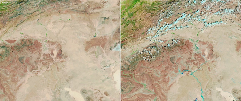 Comparación del Sahara entre agosto y septiembre