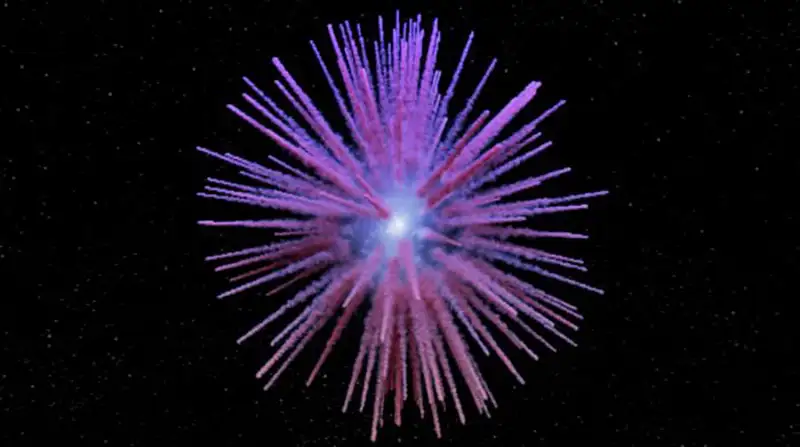 Proyección artística de la supernova
