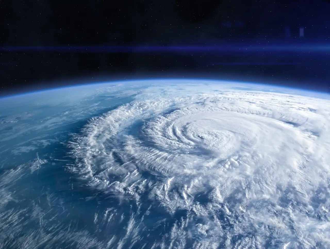 Huracán visto desde el espacio