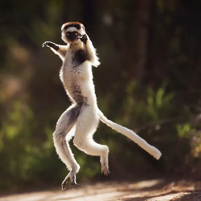 Lemur sifaca: Para estos machos, el tamaño sí importa