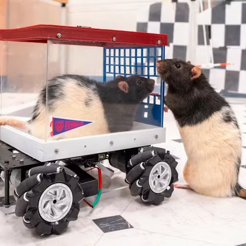 ¡Ratas al volante! A estos dos roedores les encanta pasear en coche