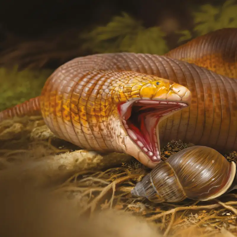 Descubren un lagarto gusano de un metro que vivió hace 47 millones de años