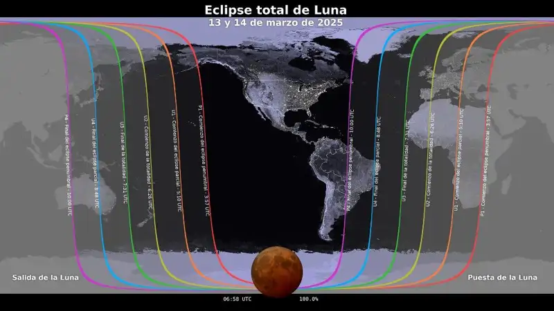 eclipse lunar de marzo 2025