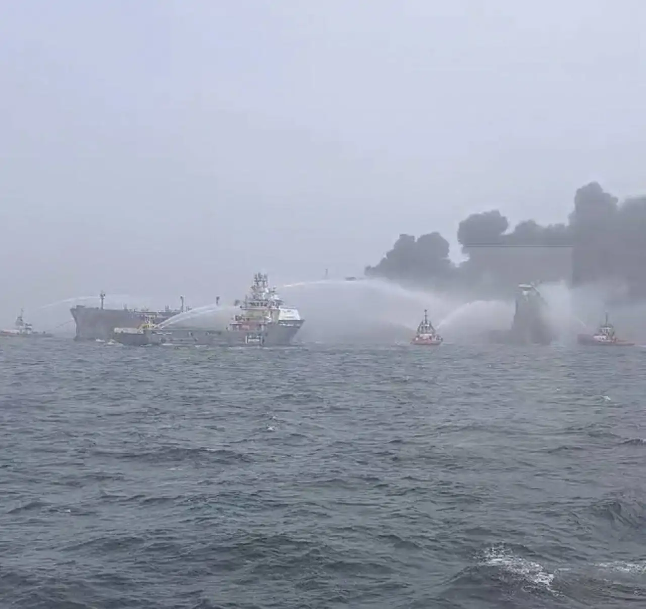 Choque barcos mar del Norte