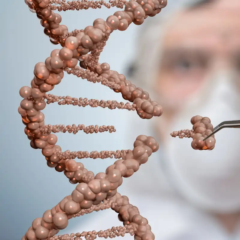 Edición genética de una molécula de ADN