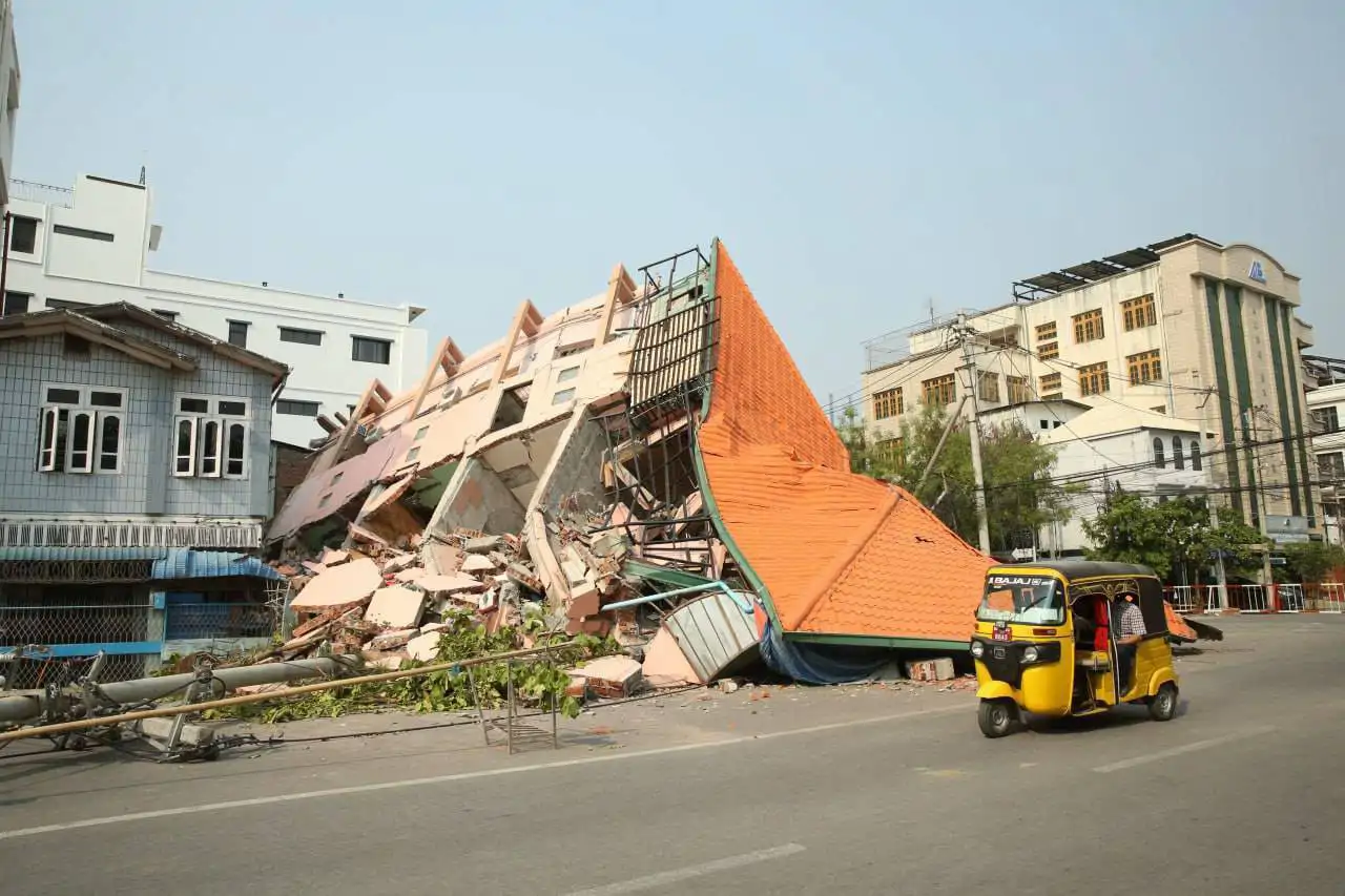 Destrozos en Myanmar 