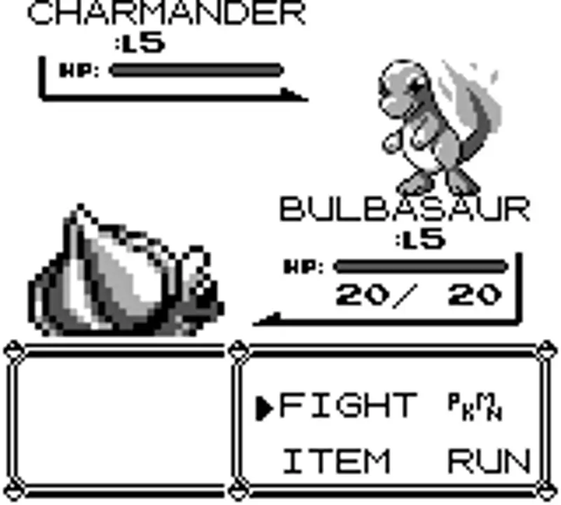 Pokémon Red, Blue, and Yellow battle screenshot (The Pokémon Company)