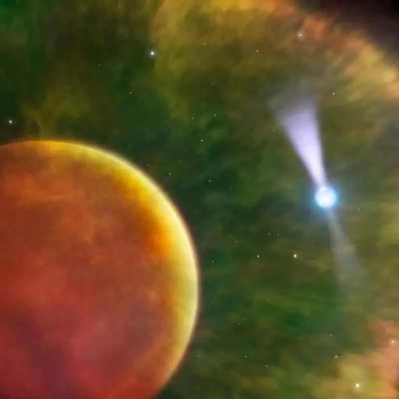 La viuda negra del cosmos: captan una rara estrella devorando a su compañera mediante radiación extrema