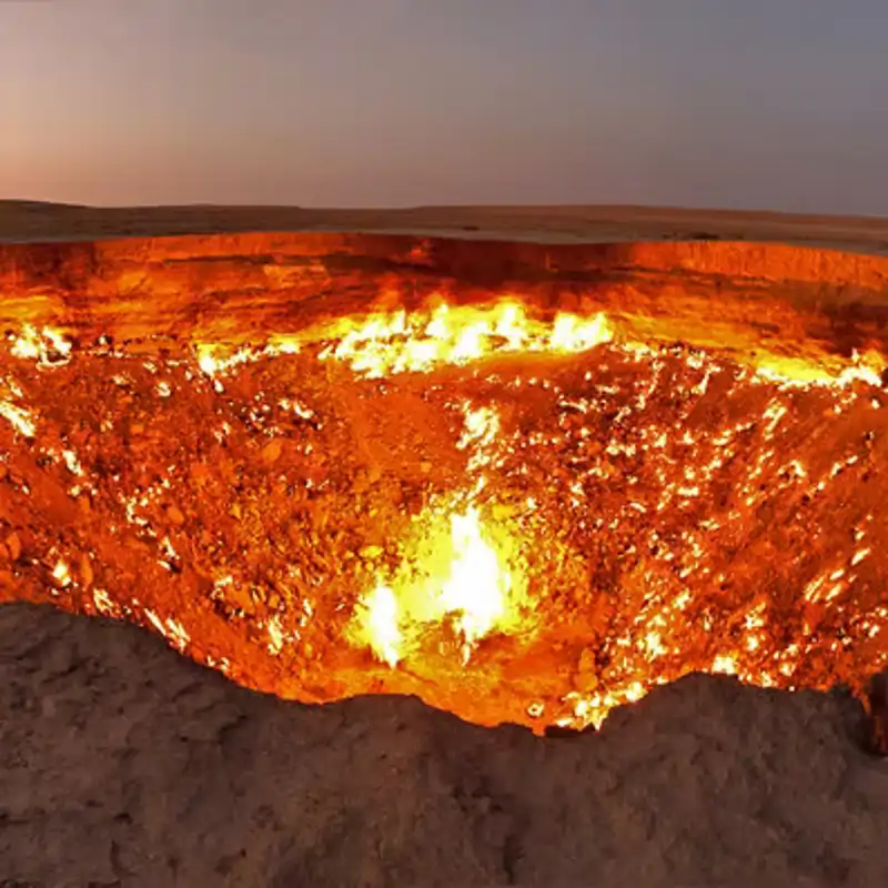La intrigante "Puerta al Infierno" de Turkmenistán está cerrándose