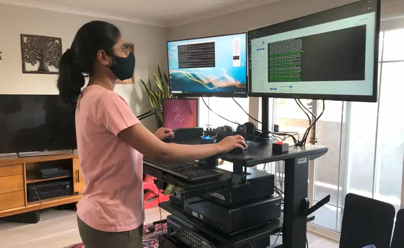 Wairagkar operating the BCI system
