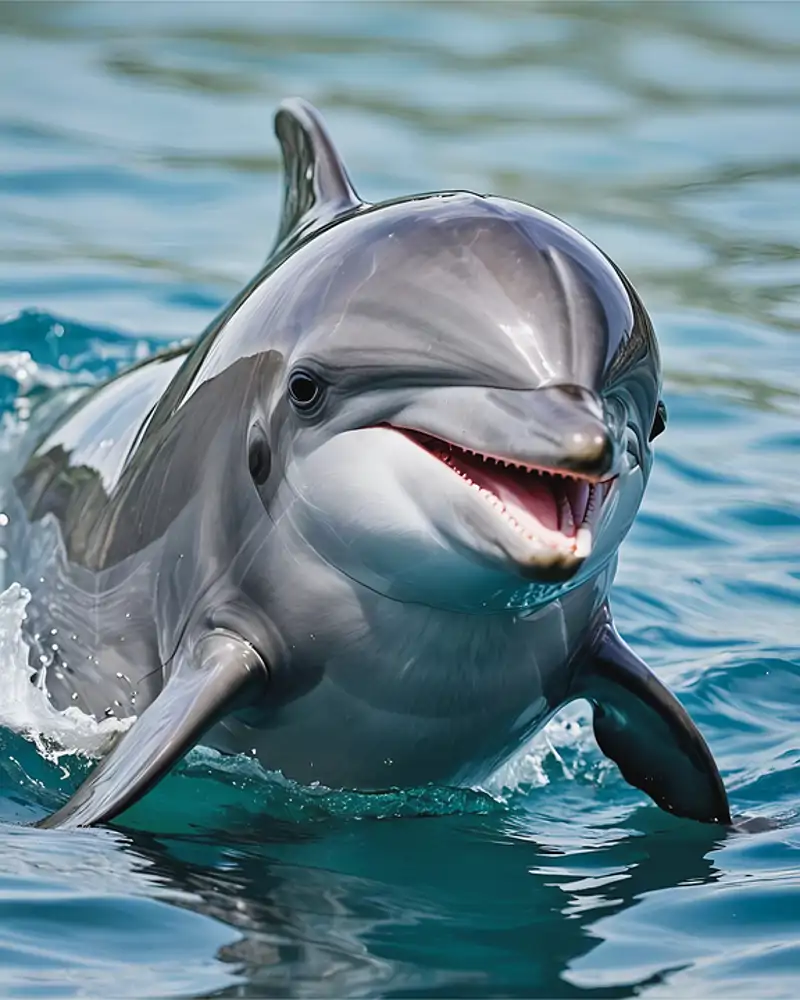Un grand dauphin nageant dans l'océan.